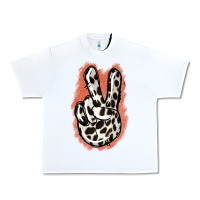 White Dalmatians Skin Peace Sign Urban Heavy Tee - Jasminsmagicworld