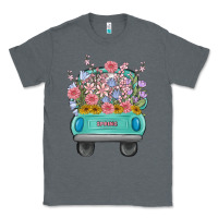 Charcoal Heather truck with flowers malia Classic Tee - MaliasSmallBusiness