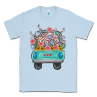 Dusty Blue truck with flowers malia Classic Tee - MaliasSmallBusiness