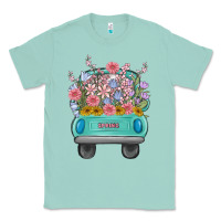 Seafoam truck with flowers malia Classic Tee - MaliasSmallBusiness