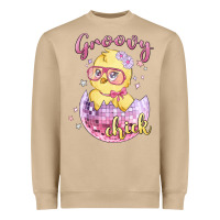 Mushroom groovy chick easter Heavyweight Sweatshirt - MaliasSmallBusiness