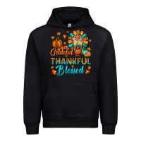 Black Grateful Thankful Blessed Thanksgiving Cold Drink Urban Hoodie - FaDigitalArtStudio