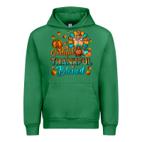 Emerald Grateful Thankful Blessed Thanksgiving Cold Drink Urban Hoodie - FaDigitalArtStudio