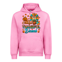 Fuchsia Pink Grateful Thankful Blessed Thanksgiving Cold Drink Urban Hoodie - FaDigitalArtStudio