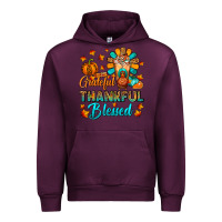 Mauve Wine Grateful Thankful Blessed Thanksgiving Cold Drink Urban Hoodie - FaDigitalArtStudio