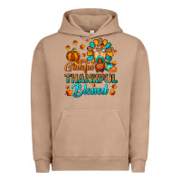 Pigment Burro Grateful Thankful Blessed Thanksgiving Cold Drink Urban Hoodie - FaDigitalArtStudio