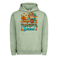 Pigment Oil Green Grateful Thankful Blessed Thanksgiving Cold Drink Urban Hoodie - FaDigitalArtStudio