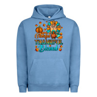 Grateful Thankful Blessed Thanksgiving Cold Drink Urban Hoodie | Teevron
