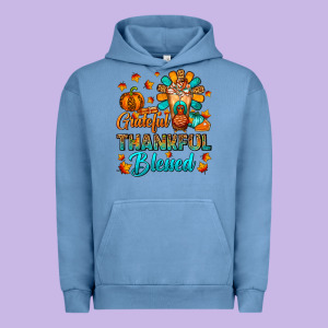 Grateful Thankful Blessed Thanksgiving Cold Drink Urban Hoodie Designed By Fadigitalartstudio