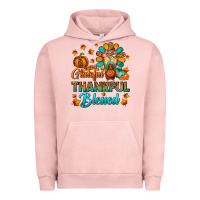 Pigment Salmon Grateful Thankful Blessed Thanksgiving Cold Drink Urban Hoodie - FaDigitalArtStudio