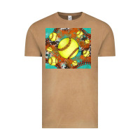 Vintage Camel softball cowhide turquoise glitter tumbler Vintage Tee - Jasminsmagicworld
