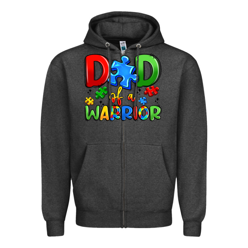 Dad Of A Warrior Zipper Hoodie by Artiststas | Teevron