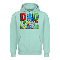 Seafoam dad of a warrior Zipper Hoodie - Artiststas