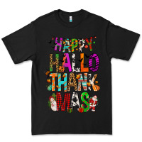 Black happy hallothankmas Premium Tee - FaDigitalArtStudio