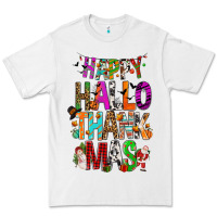 White happy hallothankmas Premium Tee - FaDigitalArtStudio