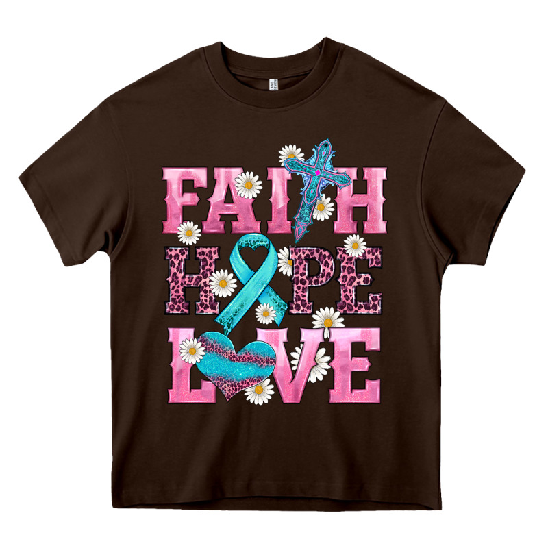 Faith Hope Love  Cross And Ribbon Heavy Core Tee by HRA Design Shop | Teevron