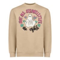 Mushroom not all disabilities are visible Heavyweight Sweatshirt - MaliasSmallBusiness