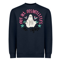 Navy not all disabilities are visible Heavyweight Sweatshirt - MaliasSmallBusiness