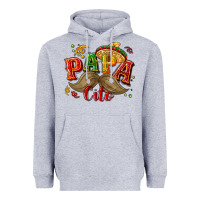 Heather Grey Papa cito Heavyweight Hoodie - NancyCooperArtShop