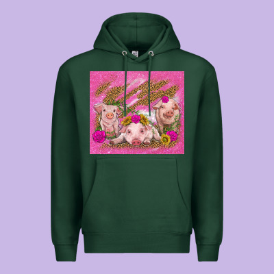 Pigs Premium Hoodie Designed By Tumblerdesignbyshophia