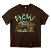Chocolate Brown mama bear Heavy Core Tee - BarkalooDesign
