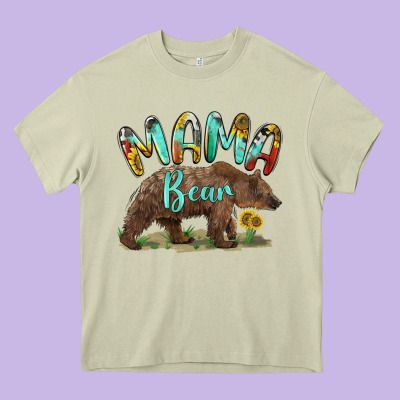 Mama Bear Heavy Core Tee Designed By Barkaloodesign