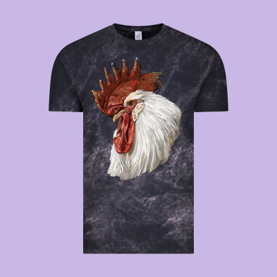 Leghorn Rooster Head Vintage Tee Designed By Lillyallendesigns
