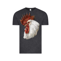 Vintage Black Leghorn Rooster Head Vintage Tee - LillyAllenDesigns