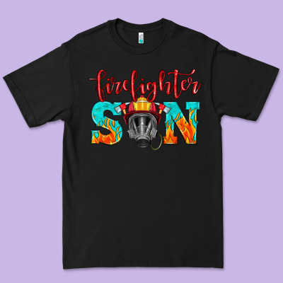 Firefighter Son Boy Premium Tee Designed By Hra Design Shop