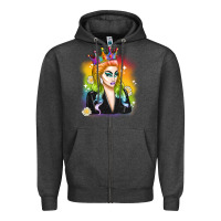 Charcoal Heather drag queen Zipper Hoodie - Artiststas