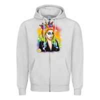 Dove Grey drag queen Zipper Hoodie - Artiststas