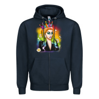 Navy drag queen Zipper Hoodie - Artiststas