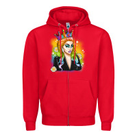 Red drag queen Zipper Hoodie - Artiststas
