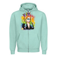 Seafoam drag queen Zipper Hoodie - Artiststas