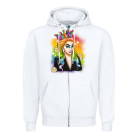 White drag queen Zipper Hoodie - Artiststas