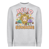 Heather Grey hello sunshine Heavyweight Sweatshirt - MaliasSmallBusiness