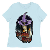 Baby Blue spooky vibes Ladies Tee - JahusDesignShop