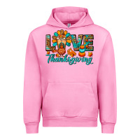 Fuchsia Pink Love Thanksgiving Gobble And Frappe Urban Hoodie - FaDigitalArtStudio