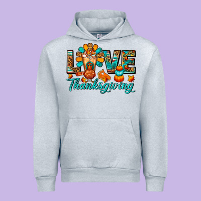 Love Thanksgiving Gobble And Frappe Urban Hoodie Designed By Fadigitalartstudio