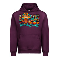 Mauve Wine Love Thanksgiving Gobble And Frappe Urban Hoodie - FaDigitalArtStudio
