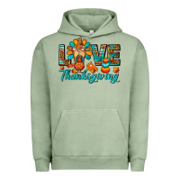 Pigment Oil Green Love Thanksgiving Gobble And Frappe Urban Hoodie - FaDigitalArtStudio
