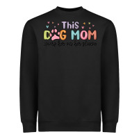 Black this dog mom wears her heart on her sleeve Heavyweight Sweatshirt - MaliasSmallBusiness