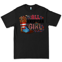 Black all american girl Premium Tee - RacoonDesign