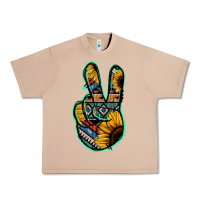 Burro Aztec Sunflower Peace Sign Urban Heavy Tee - Jasminsmagicworld