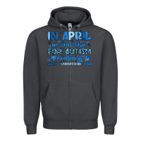 Smoke in april we wear blue for autism awareness Zipper Hoodie - Artiststas