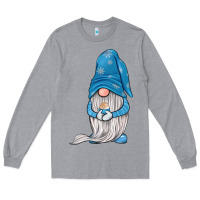 Heather Grey winter gnome Long Sleeve Tee - JahusDesignShop