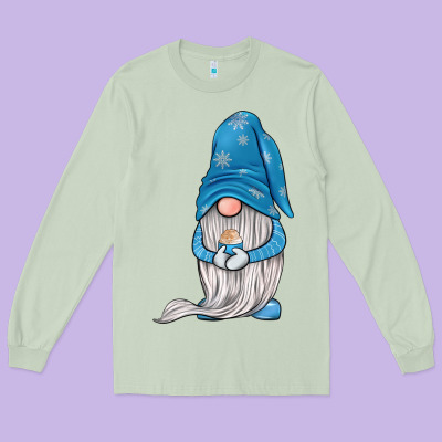 Winter Gnome Long Sleeve Tee Designed By Jahusdesignshop
