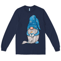 Navy winter gnome Long Sleeve Tee - JahusDesignShop