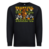 Black Thankful Thankful Thankful Premium Sweatshirt - NancyCooperArtShop