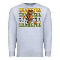 Heather Grey Thankful Thankful Thankful Premium Sweatshirt - NancyCooperArtShop